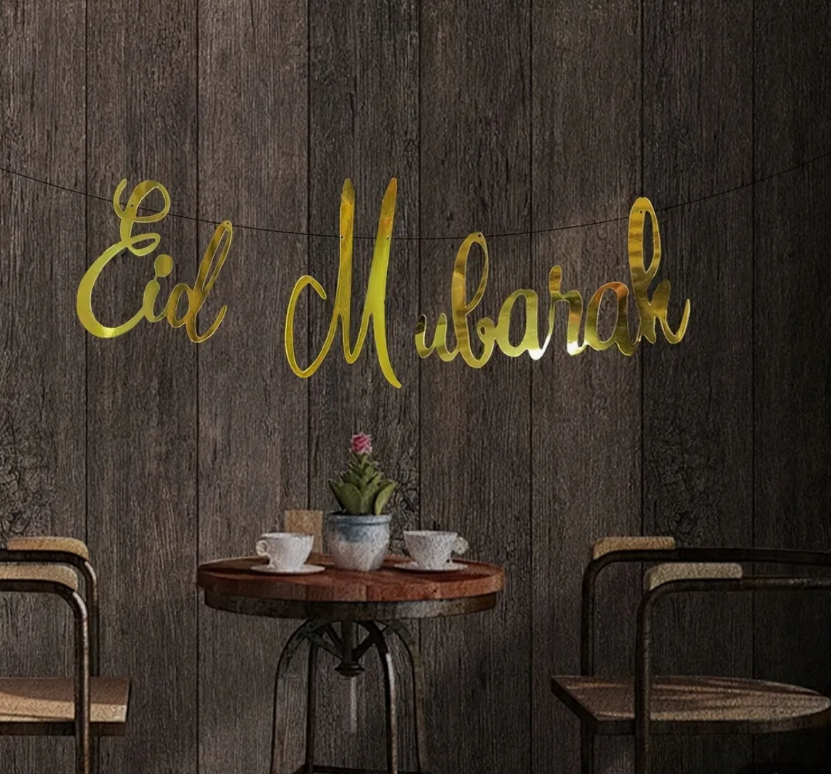 Banderoles doré - Eid mubarek