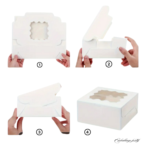 Boîte blanche à gâteaux - 10 pièces