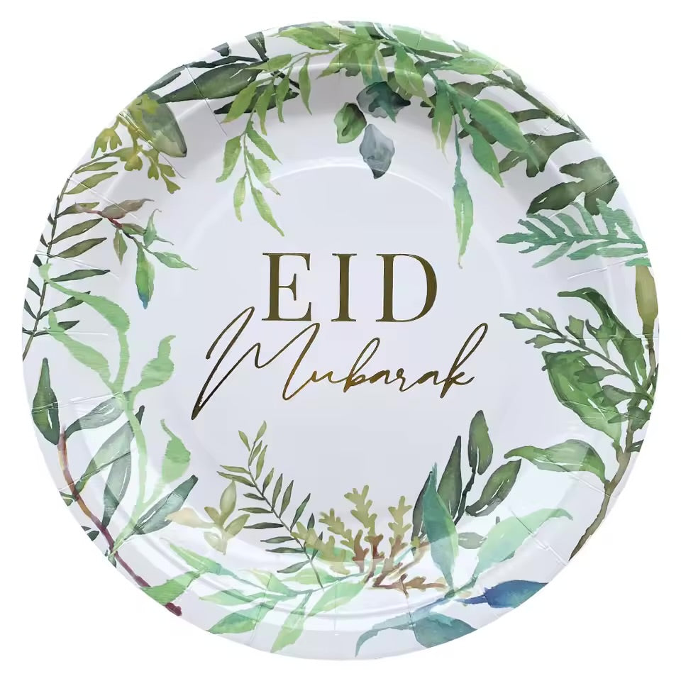 Lot assiettes et gobelets Verda “Eid Mubarak” – 20 pièces
