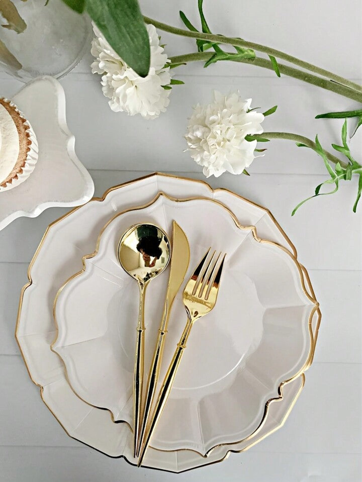 Assiettes Deha - blanche