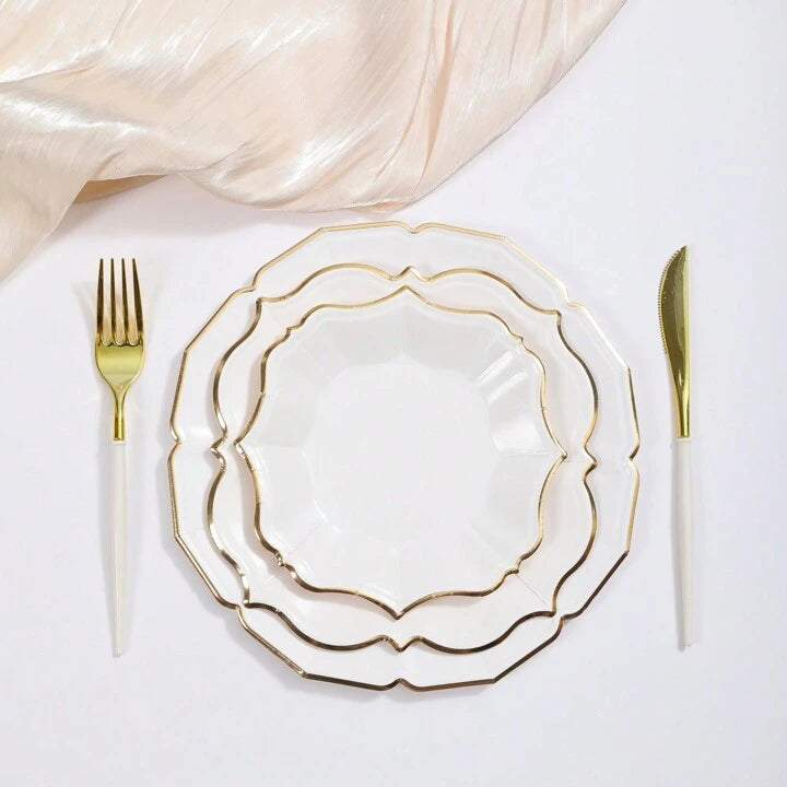 Assiettes Deha - blanche