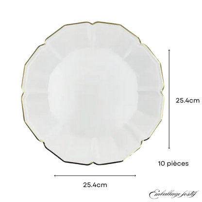 Assiettes Deha - blanche