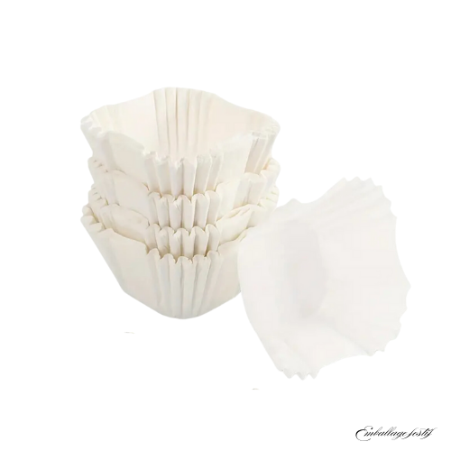 Caissettes à cupcake en papier blanc