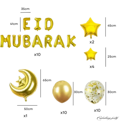 Kit ballons Eid mubarek - 32 pièces