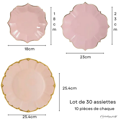 Assiette Deha - Rose poudré